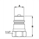 Convertisseur coupleur vers valve à  visser 1/2 a 20.5 b43.5 m34, TD060-98161, W20TS01072, IA12M08G, IA12-M08G G15, TD06098161