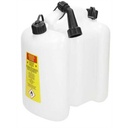 JERRICAN DOUBLE 3L + 5L TRANSPARENT, TECOMEC, 8032706101806, 8303096, 8032706106238, 830-3096, 51709018, 3582323306313, BIDON FORESTIER, 06.13.050, BIDON MIXTE HUILE ESSENCE