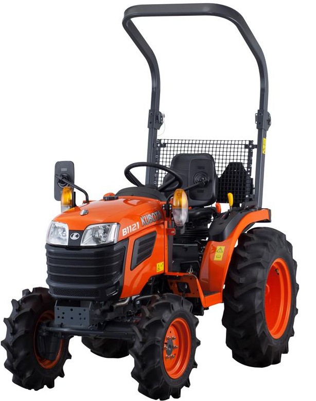 Tracteur KUBOTA 4x4 diesel B1121 12cv avec roues agraires av: 5-12 et ar: 8-16 avec siège avec ceinture et dispositif de contrôle de présence, W20TC00330