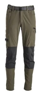 Pantalon stretch 4W vert olive L, KW202545002098