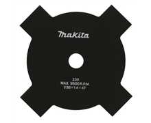 [B-14118] Lame débroussailleuse 4 dents Makita 230mm - 1.8mm - 25.4 mm, B14118, 088381361064