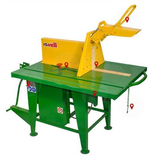 [ROSSELLI R-400W] Scie circulaire ROSSELLI table coulissante cardan lame600mm widia, R-400W, R400W