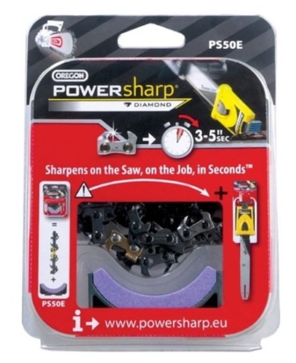 [CHAINE.POWERSHARP] Chaine powersharp + pierre pour guide 14" 50e, PS50E